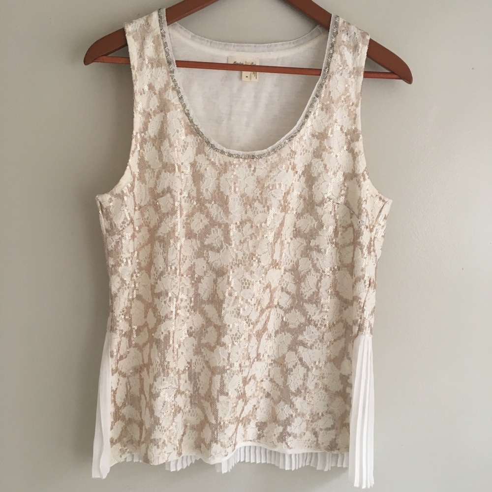 Anthropologie Meadow Rue Sequin Blouse